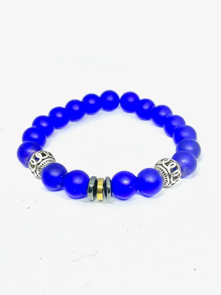 African Lapiz Gemstone Bracelet