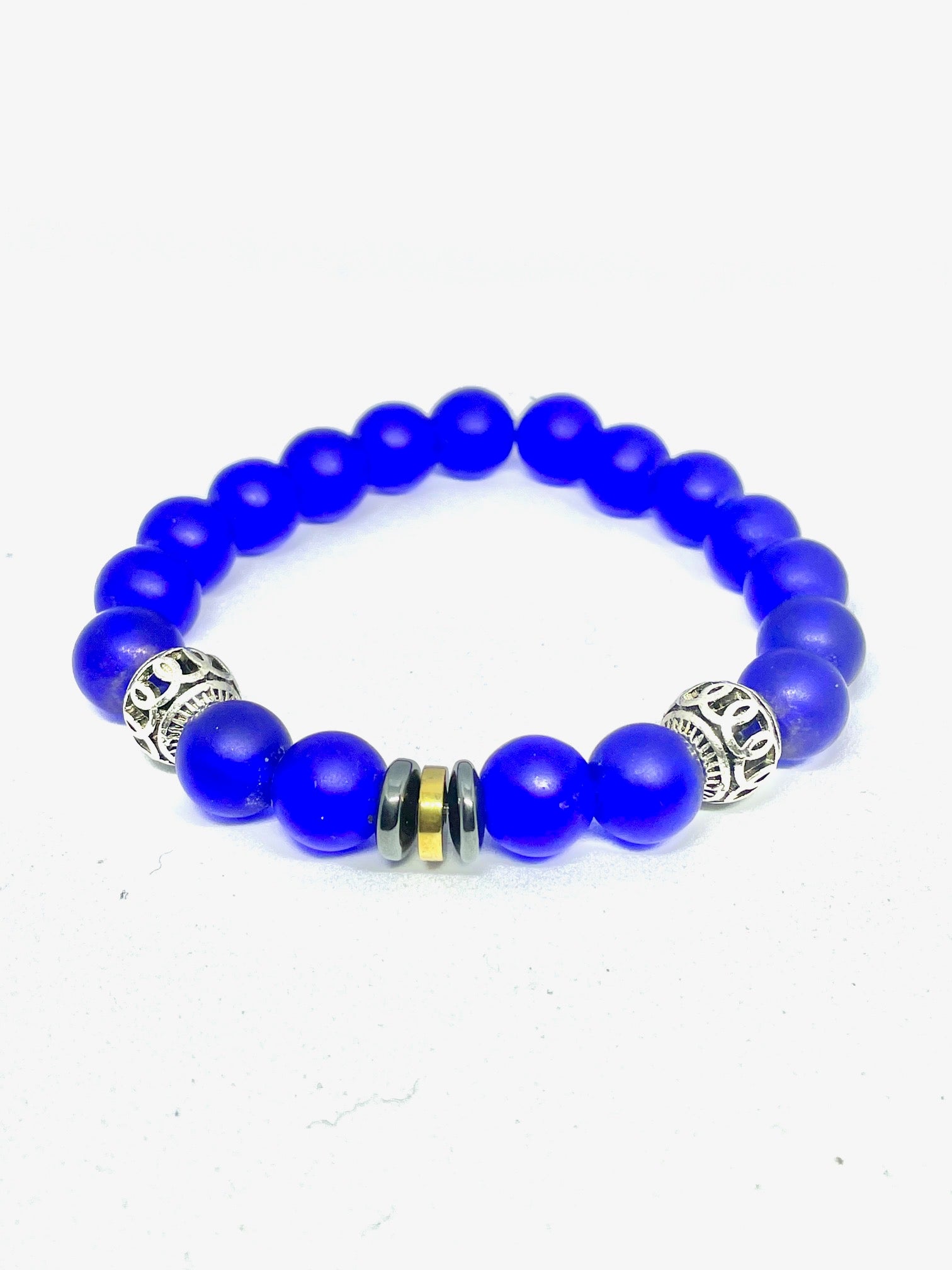 African Lapiz Gemstone Bracelet