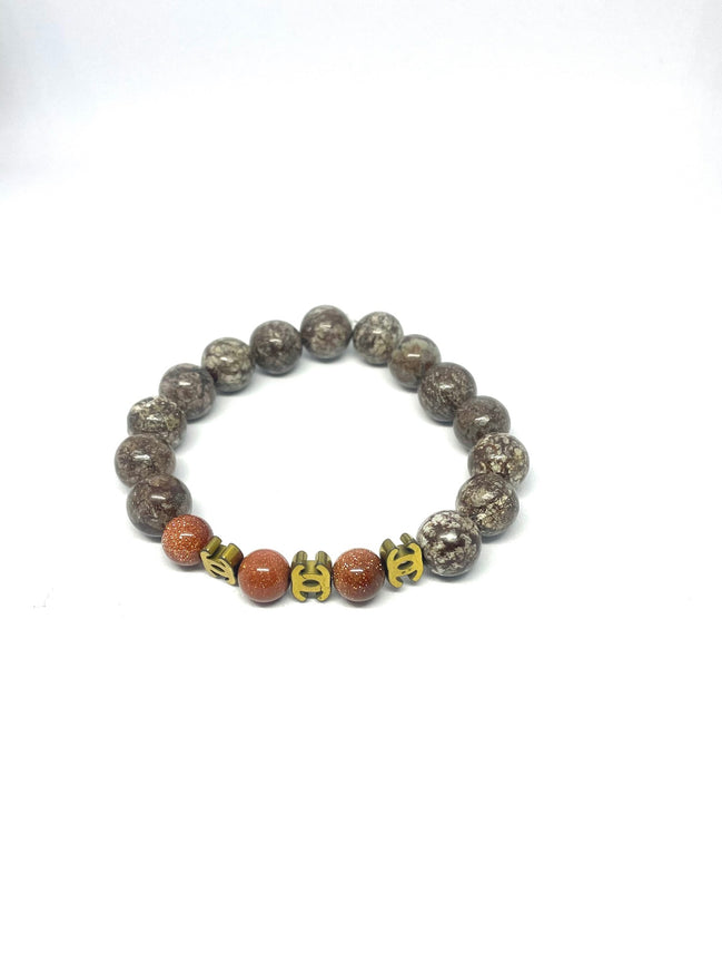 African Lapiz Gemstone Bracelet