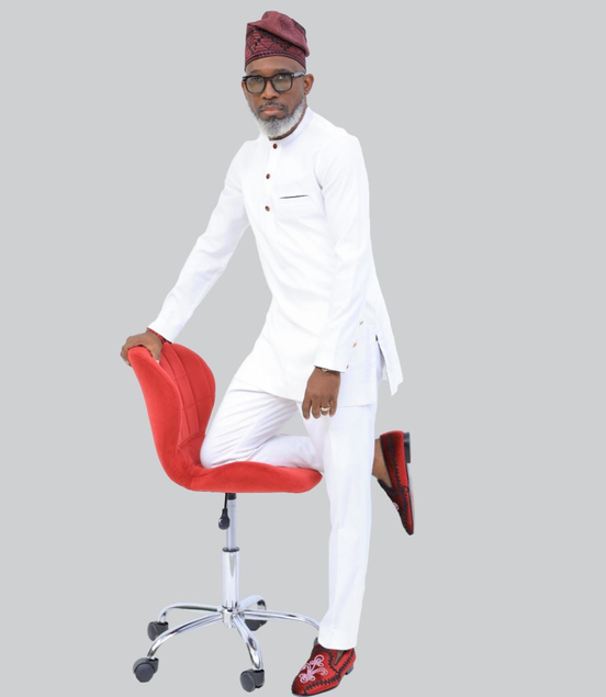 Men's White African Senator Suit 2-Piece Set
