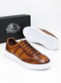 Leather Lace-Up Sneakers