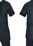 Black Front Pleat Short Sleeve
