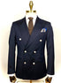 Black wool double breasted blazer