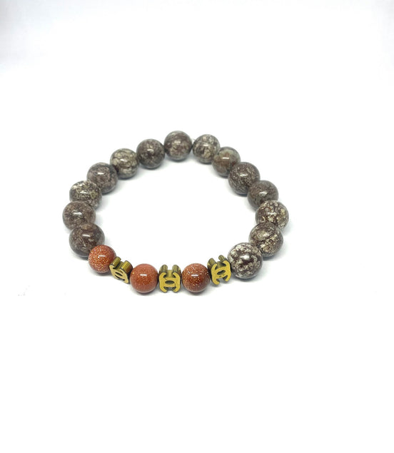 African Lapiz Gemstone Bracelet