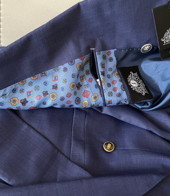 Electric Blue Double Breasted Suit